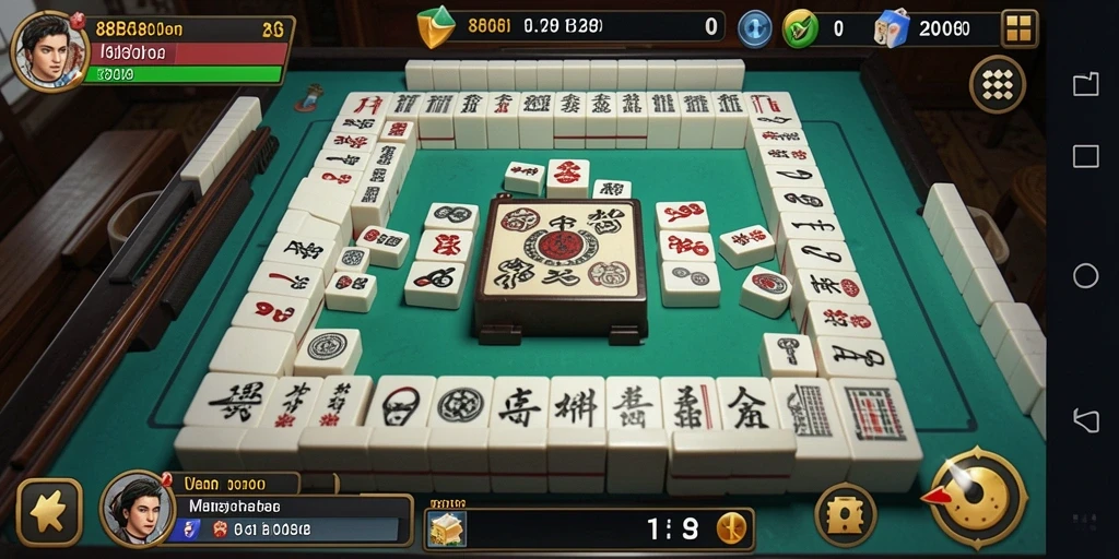 Screenshot utama dari gameplay Mahjong di 88BOS.