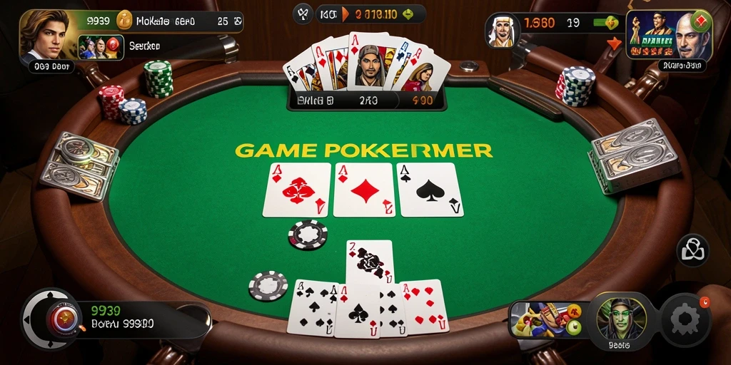 Tangkapan layar utama 9939 menampilkan gameplay Poker yang seru dan interaktif.