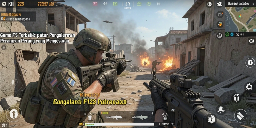 Tampilan gameplay mengesankan dari KING123 saat pertempuran sengit.