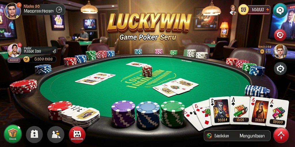 Tampilan gameplay seru dari LUCKYWIN Poker.