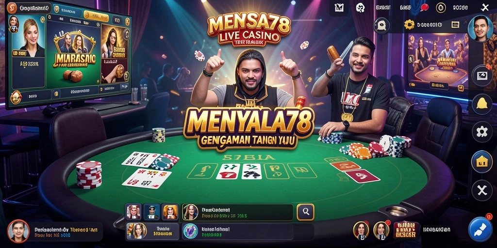 Tampilan gameplay live casino yang memukau dari MENYALA78.