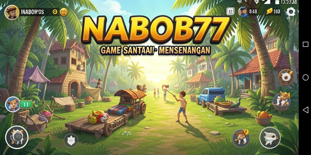 Tangkapan layar NABOB77 menampilkan gameplay yang ceria dan menghibur.