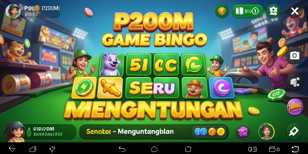 Tampilan gameplay Bingo yang seru dan interaktif di P200M.