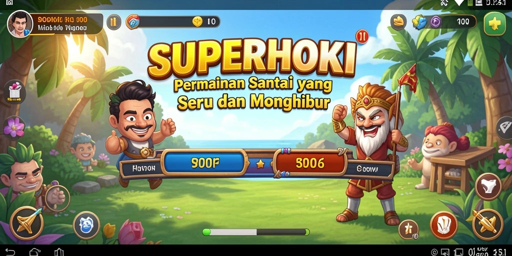 Tangkapan layar dari gameplay SUPERHOKI yang seru dan menyenangkan.